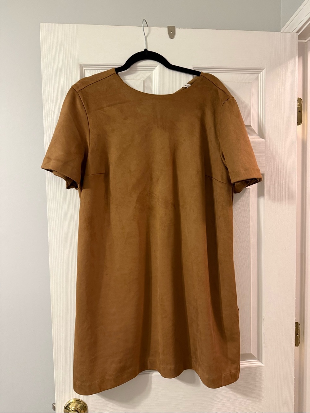 Abercrombie & Fitch Tan Suede-Look Mini Dress
